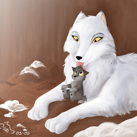 balto and his mom when he was a pup