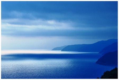 Eternal - ocean, landscape, surf, clouds, blue, coastline, sea