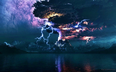 lightning-clouds - storms, clouds, weather, nature