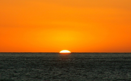 days end - ocean, beach, sunshine, summer, sunset, seamwater, black, yellow, orange