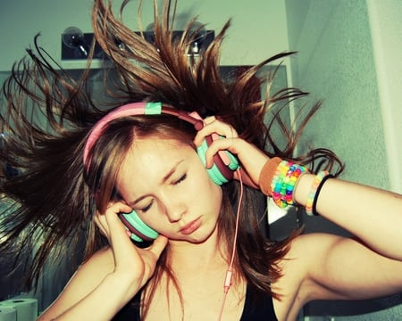 Music - women, girl, hot, headphones, music