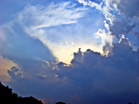 Clouds - sky, summer, blue, clouds