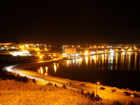 City Lights - turkey, gelibolu, city, night, hamzakoy