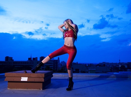 Criss_x_Cross - picture, criss, girl, beautiful, x-cross, in red