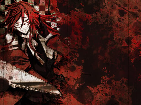 Dash of Red - anime, griel, red, kuroshitsuji, grell, shinigami