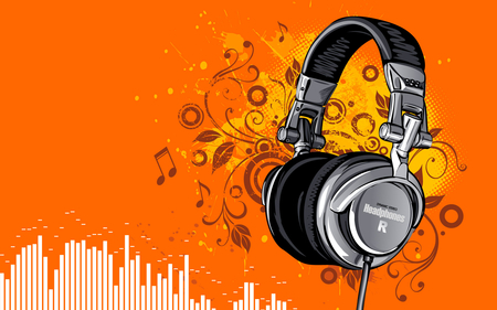 Animated Headphone - music, entertainment, wallpaper, headphone