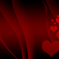 Red Glow Hearts Backround