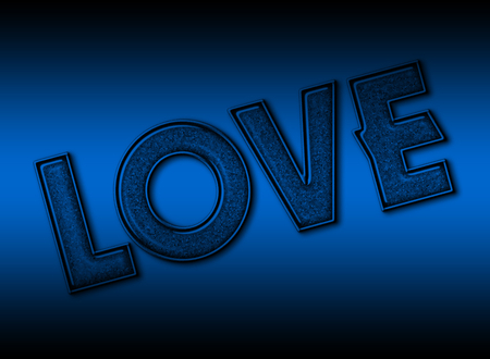 LOVE in Blue - wallpapers, glow, love, blue, black