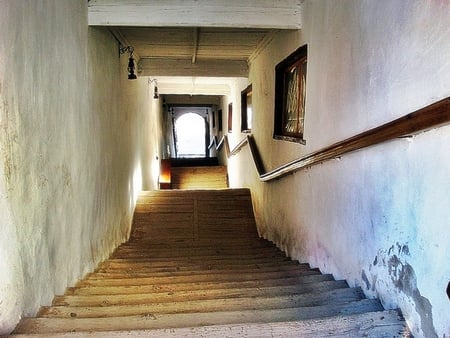 Old stairs - stairs, kazimierz, old, places, poland