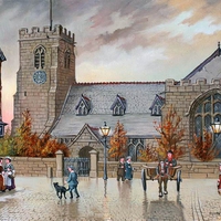 Steven Scholes "Farnworth church,Widnes,1908"