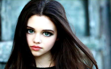 Beauty and Big Eyes - girl, women, lovely, hair