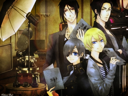 Off Set - actors, play, anime, set, ciel, alois, phantomhive, drama, kuroshitsuji, sebastian, claude, trancy, acting