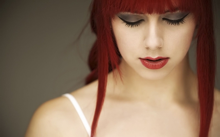 Red Glamour - girl, lips, glamour, red