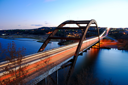 Over the river - places, popular, background, water, image, town, blue, beautiful, river, architecture, colors, bridges