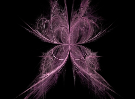 Pink butterfly - fractals, butterfly, pink, fractal