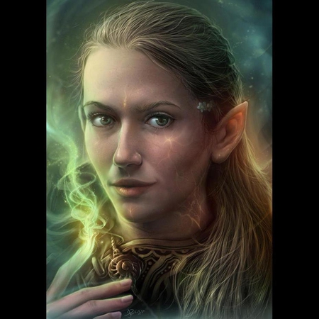 Aleria The Witch - face, elf, eye, fantasy, cg