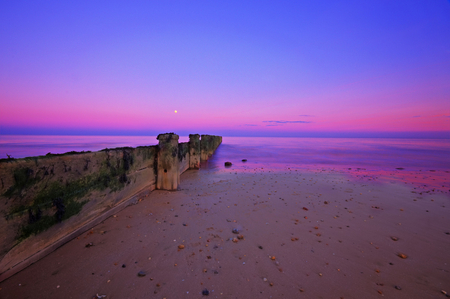 Everlasting.. - beauty, ocean, sky, night, water, shore, nature, amazing, purple, clouds, everlasting, colors, sand