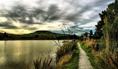 Sunset walk - sunsets, nature, landscape, walk