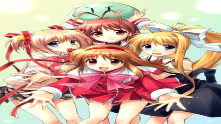 Happy Bunch - air, crossovers, clannad, anime, dango, kanon