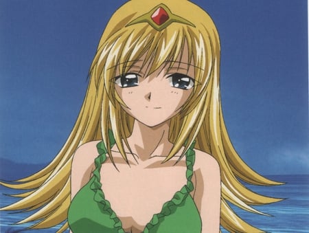 Kahula Majoram at the beach - anime, kahula majoram, galaxy angel, galaxy angel rune