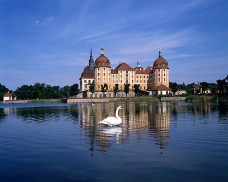 CASTLE - architecture, lake, monuments, castle