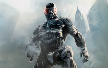 Crysis 2 - fighter, soldier, crysis 2, war, crysis, cg, fantasy, fire, hd, weapon, action, adventure, video game