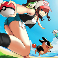 Trainer and pokemon