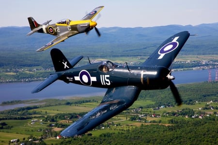 Corsair and Mustang Flight