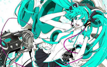 Hatsune Miku - hatsune miku, anime, vocaloid, vocaloid miku