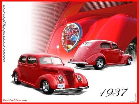 Red 1937 - hotrod