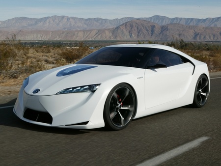 Toyota Concept - white, fuel cells, black rims, toyota, future, concept cars, hybrid