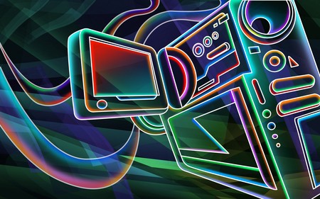 3D neon colorful - colorful, neon, color, camera