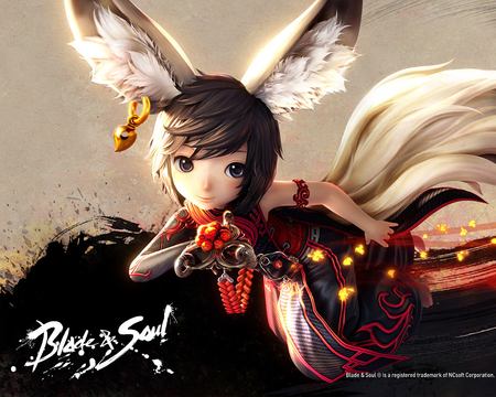 Little Fairy - anime, wing, girl, eye, angel, cg, blade and soul, hd, cute, face, video game