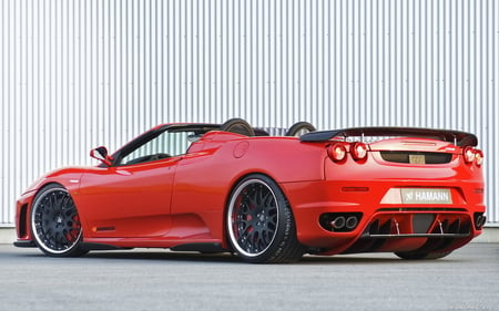 Ferrari - back, red, wheels, ferrari