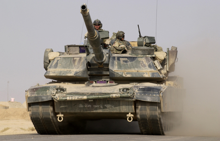 A1M1 Abrams on desert - usa, tank, abrams, power