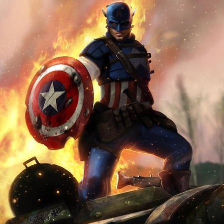 Captain America - digital art, adventure, action, captain america, character, marvel