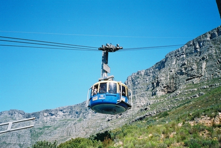 SOUTH AFRICA-TABLE MOUNTAIN, CABLE CAR - cable car, nature, south africa, mountains