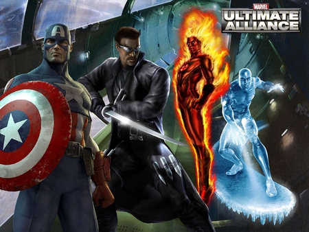 ultimate alliance - silver surfer, comic book, punisher, captain america