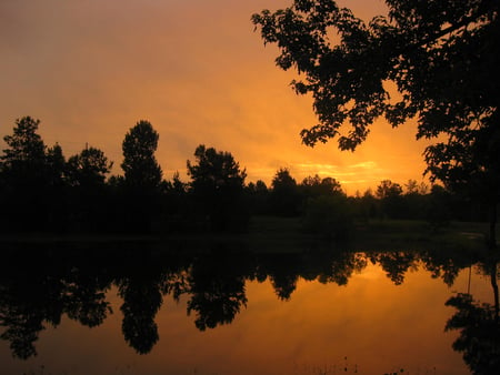 Only shadows.. - beautifu, black, water, sun, shadow, sunsets, sky, background, reflection, nature