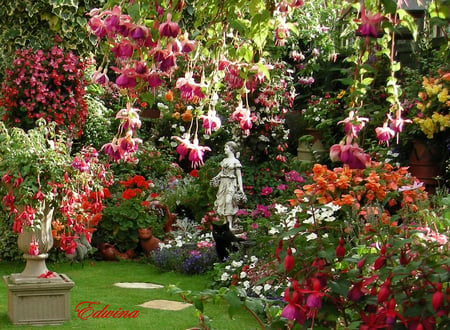 Past and Fuschia - home, flowers, garden, beautiful