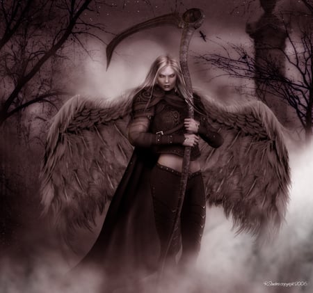 Sanders_The_Calling - dark, game, angel, hero, wing, anime, sword, fantasy