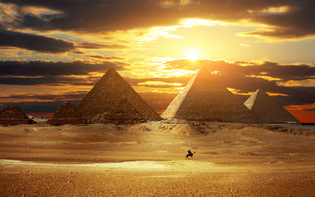 Beautiful Pyramids - pyramids, sun, beautiful, view