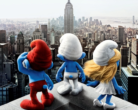 The Smurfs 2011 - movie, smurfs, 2011, blue