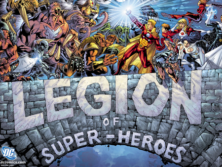 legion of super heros - comic, heros, super, book