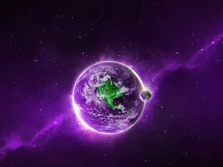 Purple Earth - purple, space, purple earth, earth