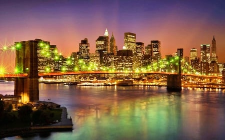 new york at night - skyscrapers, outdoors, architecture, cities