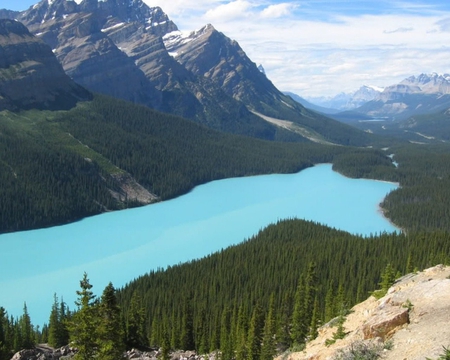 Bannif Nat. Park - water, lake, mnts, blue