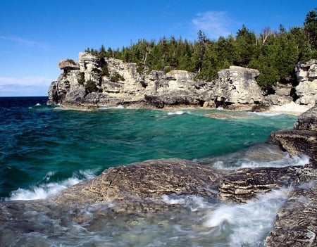 canada.4 - bluffs, lake, water, blue