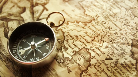 What is Your Destiny? - compass, abstract, old, map