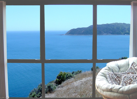 Ocean View1 - ocean, beach, window, view